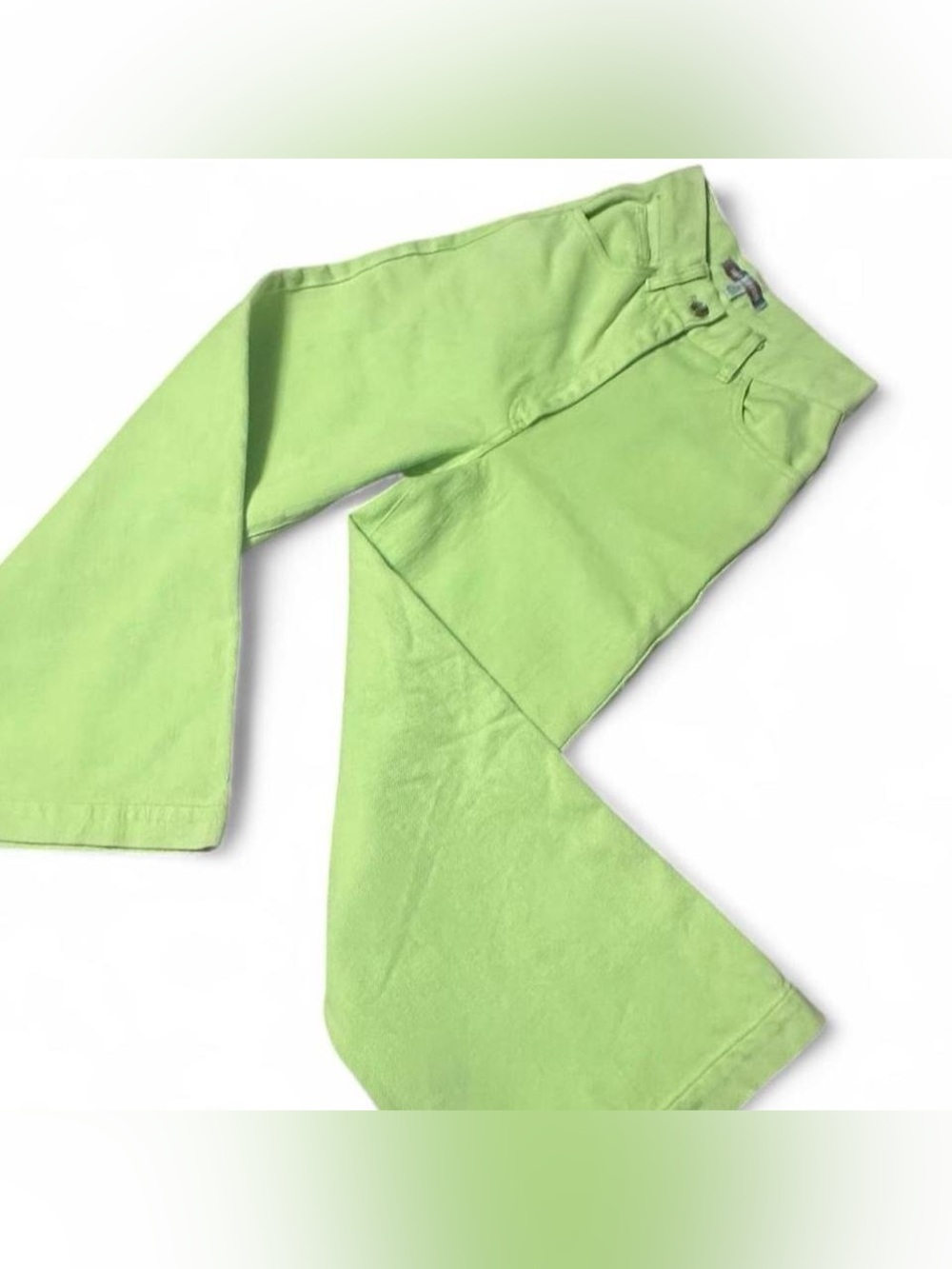 Urban Outfitters Lime Green High Rise Wide Leg Jeans
